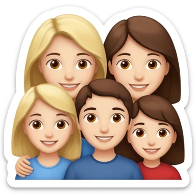 3 sister and a brother Spanish  sticker