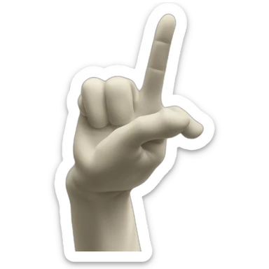 italian statue pinched 2 finger italian gesture sticker