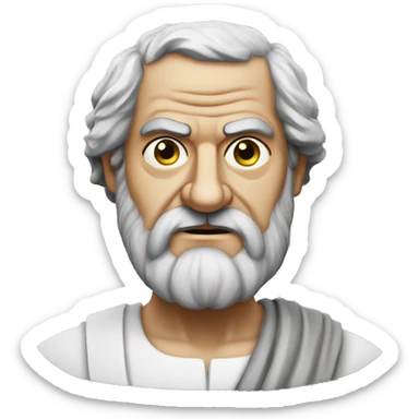 aristotle, greek philosopher, serious sticker