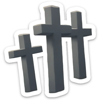 three crosses on Calvary Hill sticker