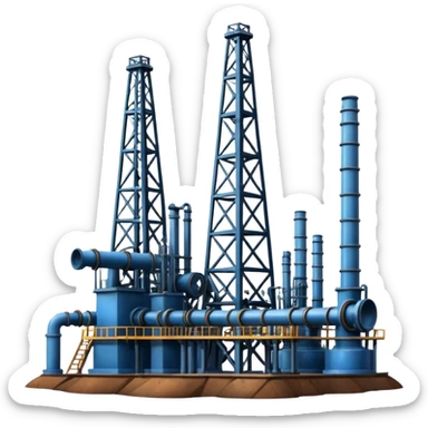 Oil and gas drilling site sticker