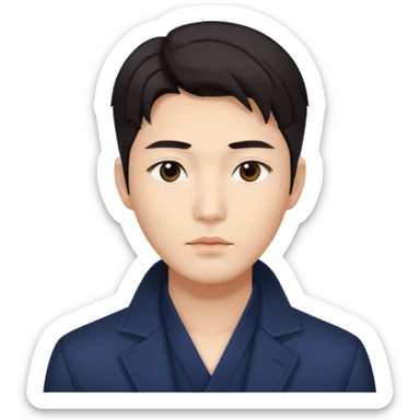 Create a handsome korean men  sticker