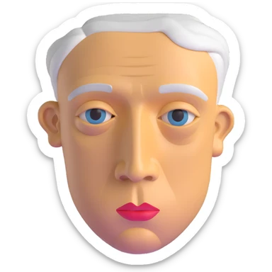 auto portrait of Pablo Picasso, expressive face sticker