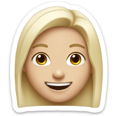 Giggling white girl sticker