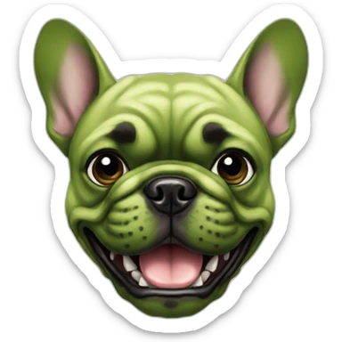 little-happy-French-bulldog-hulk sticker