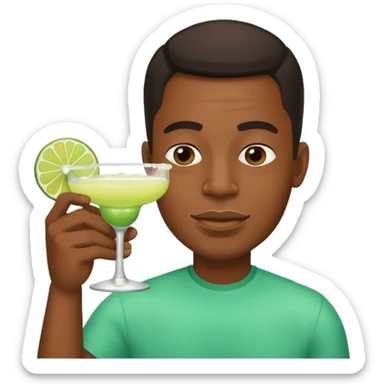 Black man chugging margaritas sticker