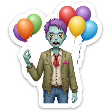 Street Balloon Seller zombie  sticker