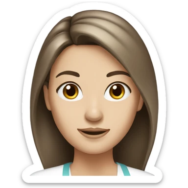 
dermatologist-cosmetologist with brown hair and white skin sticker