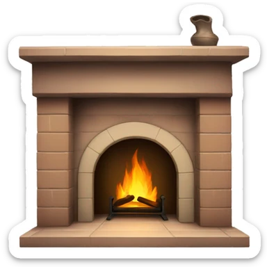 Fireplace sticker