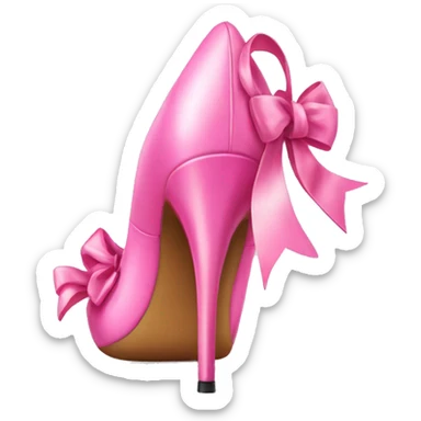 Pink stiletto with bow sticker