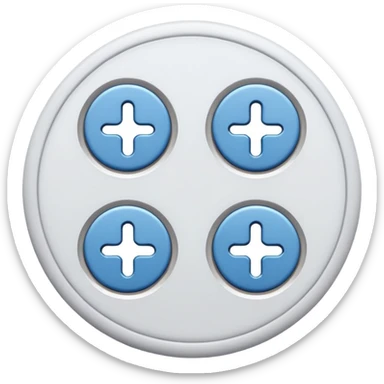four-hole tailor's button sticker
