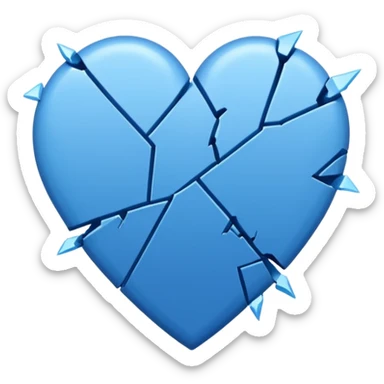 Así: 💔 pero que sea azul sticker