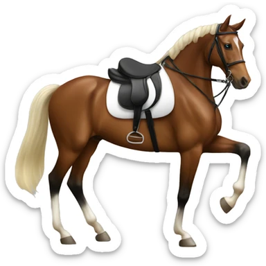 horse doing dressage sticker