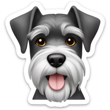 Schnauzer salt and pepper sticker