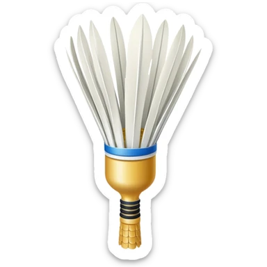 a common badminton shuttlecock sticker