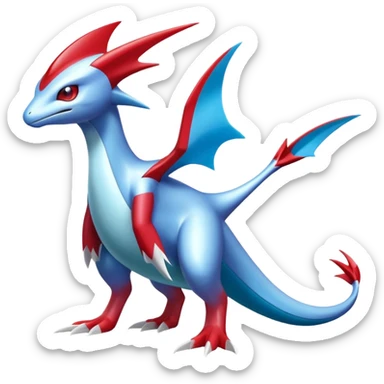 Shiny Latias-Salamence-Fakémon-hybrid-creature (full body)  sticker