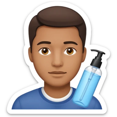 skincare routine man sticker
