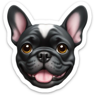 black french bulldog sticker
