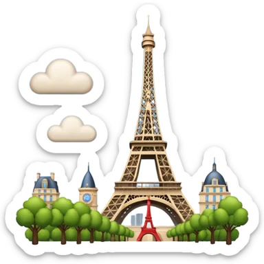 creer un emoji représentant la tour eiffel francais à paris sticker