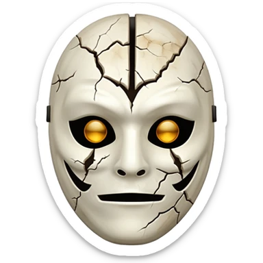 Halloween spooky mask sticker