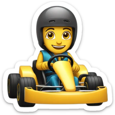 Go karting Arabic figure sticker