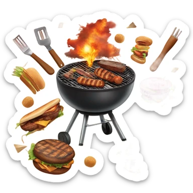 barbecue explosion sticker