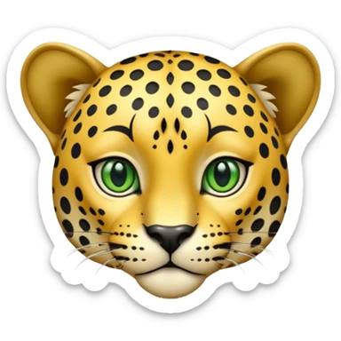 A high-resolution photo-realistic digital illustration of a young jaguar, chest upward A high-resolution, photo-realistic digital illustration of a majestic young jaguar sticker