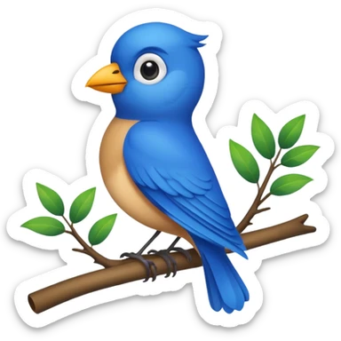 blue bird from Brazil, rio sticker