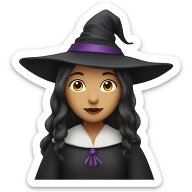 scholarly witch girl  sticker