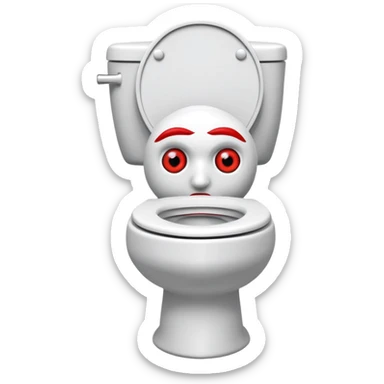Skibidi toilet man toilet sticker