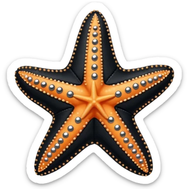 Starfish Dressed  in black leather wear sticker