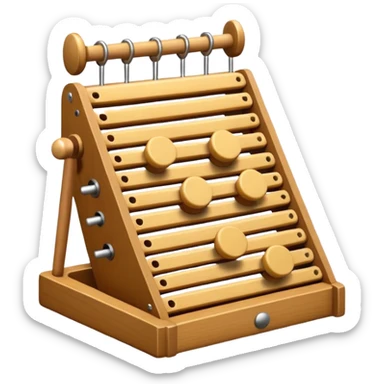 wooden glockenspiel instrument sticker