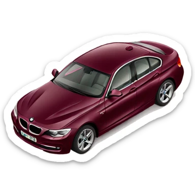 BMW car in burgundy  sticker