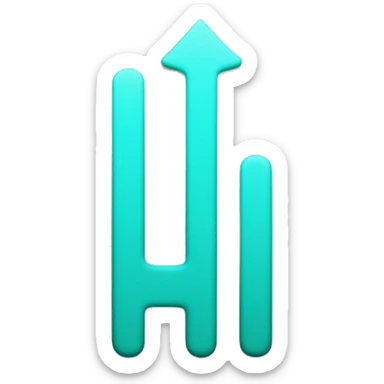 turquoise checkmark made of five slanted bars, starting from a dark green on the left and transitioning to a light turquoise on the right, creating a gradient effect. sticker