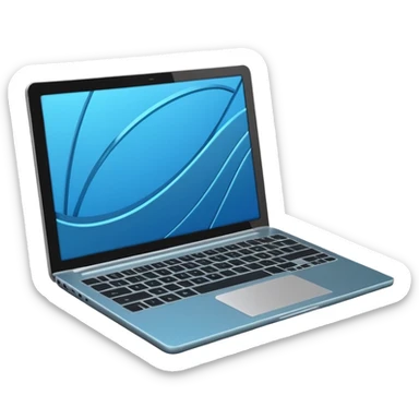3D minimal icon of a premium laptop with a subtle color code #FF3D00 accent. Clean, modern, high-end tech style. sticker