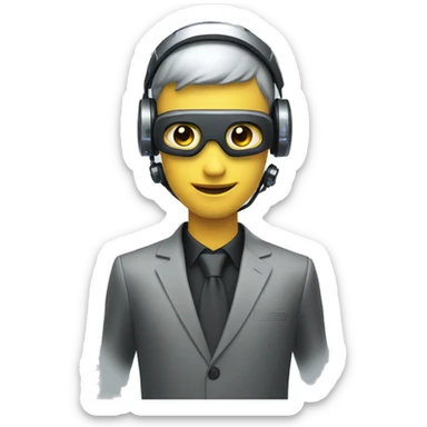 Robotic Ai agent sticker