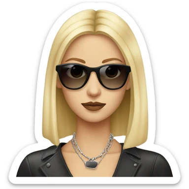 Blonde qurl with nostrill piercing and prada sunglasses sticker