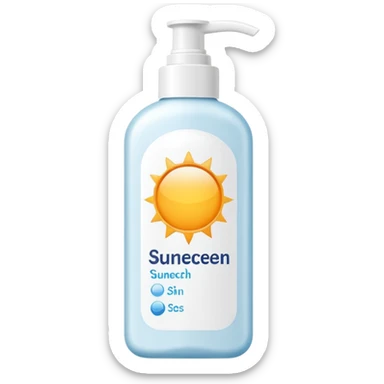 Sunscreen bottle that looks professional and nice and good sticker