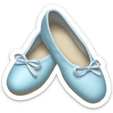 Pale blue ballet shoes sticker