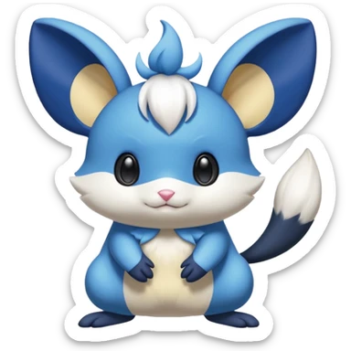 Dedenne-Meowstic-Emolga-Minccino-fusion sticker
