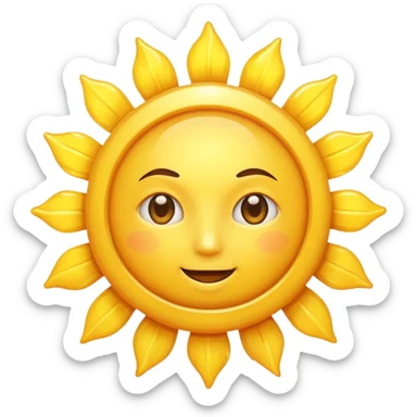 sun without a face sticker