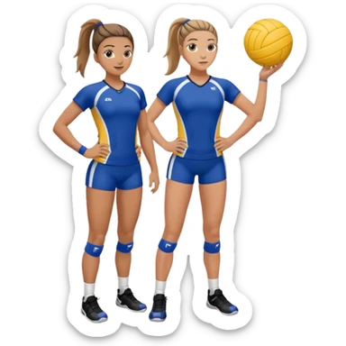 volleyball girl full body sticker