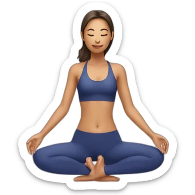 bikini yoga sticker