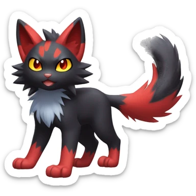  Kawaii Edgy Cool Beautiful Torracat-Litten-Zorua-Zoroark full body sticker