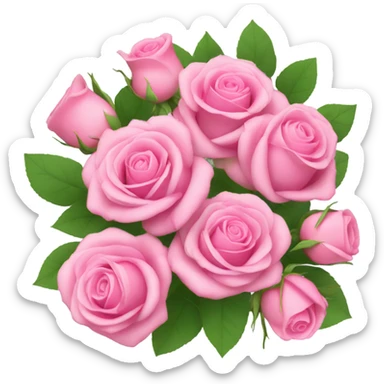 pink roses sticker