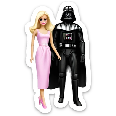 Darth Vader and Barbie’s expensive but very dusty old disturbing disgusting ghostly very haunted horror dream house mansion  sticker