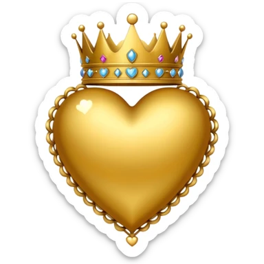 Corazon con una corona sticker