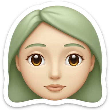 Minimal wellness emoji representing tighter skin and firmness,
subtle lifting effect, smooth contours, calm and natural,
no beauty or cosmetic symbols, soft sage green color palette sticker