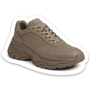 Bottega Veneta Orbit sneakers, luxury designer style, chunky sole, woven leather details, modern fashion sneaker sticker