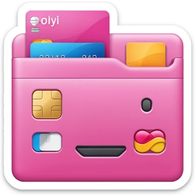 credit card pink point of sale sticker